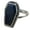 Black Onyx, variant on Black Onyx Genuine Gemstone Women's Ring, Natural 925 Sterling Silver, Wiccan Coffin Ring, Gifts For Her, Statement Ring, Promise Ring, Ethnic Ring, Proposal Ring (Black Onyx, Size 7)