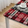 thumbnail image 4 of nygtbtfer Christmas Tablecloth Round, Snow Blieve Red Washable Table Cover for Party Picnic Dinner Decor, 4 of 7