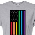 thumbnail image 3 of Instant Message - Pride Flag - Juniors Cropped Cotton Blend T-Shirt, 3 of 6
