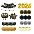thumbnail image 2 of New Year Party Supplies New Year's Eve Black Party Decoration Set 43 Pieces B, 2 of 4