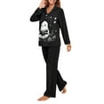 thumbnail image 2 of SEANATIVE Halloween Cute Ghost Button Up Pajamas for Women Size 2XL Long Sleeve Nightwear 2 Piece Pj Loungewear Tops and Pants with Pockets Women Night Shirts for Sleeping, 2 of 7