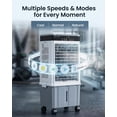 thumbnail image 4 of Air Choice Portable Air Cooler, 3-in-1 Cooling Fan, 3000CFM Evaporative Swamp Cooler, 5.5Gal Removable Tank & 4 Ice Box, 120° Oscillation, 3 Speeds, Remote, 12H Timer for Outdoor, Office, Bedroom, 4 of 9