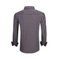 thumbnail image 6 of Onimisc Men's Casual Button Down Shirts Cotton Long Sleeve Plaid Work Shirts for Men, 6 of 7
