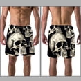 thumbnail image 3 of luoweisi Men's Beach Shorts Quick Dry Swim Trunks with Mesh Lining Skull L, 3 of 5
