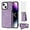 Purple, variant on Phone Case for iPhone 13 6.1 inch Wallet Cover with Tempered Glass Screen Protector and RFID Slim Credit Card Holder Slot Stand Cell Accessories iPhone13 5G i i-Phone i13 iPhone13case Women Black