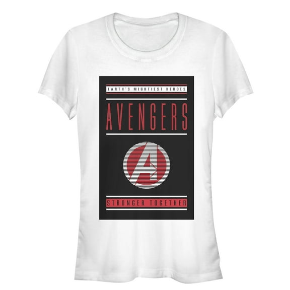 Junior's Marvel Avengers: Endgame Earth's Mightiest Heroes  Graphic Tee White Large