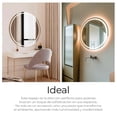 thumbnail image 4 of Raganet Espejo Redondo con Luz LED, 3 Tonos de Luz Fr&iacute;a, C&aacute;lida, Neutra, Atenuable, Interruptor T&aacute;ctil, Montaje en Pared, para Ba&ntilde;o o Tocador (60 cm), 4 of 9
