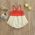 thumbnail image 4 of Gupgi Baby Girls Flower Romper Infant Patchwork Off Shoulder Sleeveless Jumpsuit, 4 of 9