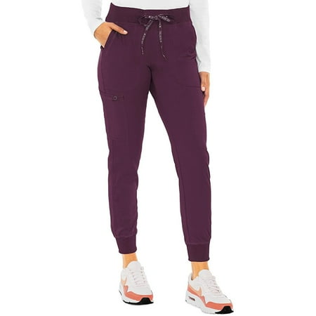 

MED COUTURE Women s Touch Jogger Yoga Scrub Pants Color: Wine Size: XS Tall
