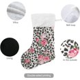 thumbnail image 3 of Rose Leopard Skin Christmas Stockings Animal Christmas Presonalized Large Stocking Sock, Set of 1 Xmas Party Winter Decor Candy Bag Family Holiday Gift, 17.7 Inch, 3 of 7