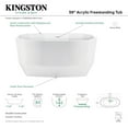 thumbnail image 5 of Kingston Brass VTSQ593024 59-Inch Acrylic Oval Double Ended Freestanding Tub with Drain in Glossy White, 5 of 8