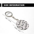 thumbnail image 3 of Naloa Cute Panda Print Round Keychain Keychain Key Ring, Key Tag, Key Chain Bulk for Gift Accessories (Round), 3 of 7