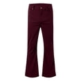 thumbnail image 4 of Casual Flared Trousers with Button Detailing for Relaxed Everyday Wear Retro- Solid Color Bottoms for Men, 4 of 4