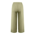 thumbnail image 5 of Karight Women's High Waisted Wide Leg Long Pants Palazzo Casual Trousers with Pockets, 5 of 9