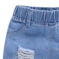 thumbnail image 3 of NAISIBABY Boys Denim Shorts, Casual Stretch Elastic Waist Trendy Ripped Summer Fashion Jean Shorts Blue Size 7-8, 3 of 6