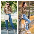 thumbnail image 7 of KLL Beautiful Owl Print Women's Long Sleeve Pajamas with Pants Sleepwear Loungewear 2 Set-Large, 7 of 7