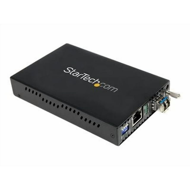 StarTech.com 1000 Mbps Gigabit Single-Mode Copper to Fiber Media Converter - Ethernet (1000Base-T) to LC Fiber Converter (ET1000S40LC2) - Convertisseur de Média Fibre - 1GbE - 1000Base-LX, 1000Base-SX, 1000Base-T - RJ-45 / LC Single-Mode - jusqu'à 24,9 miles - 1310 nm - pour P/N : Sva12