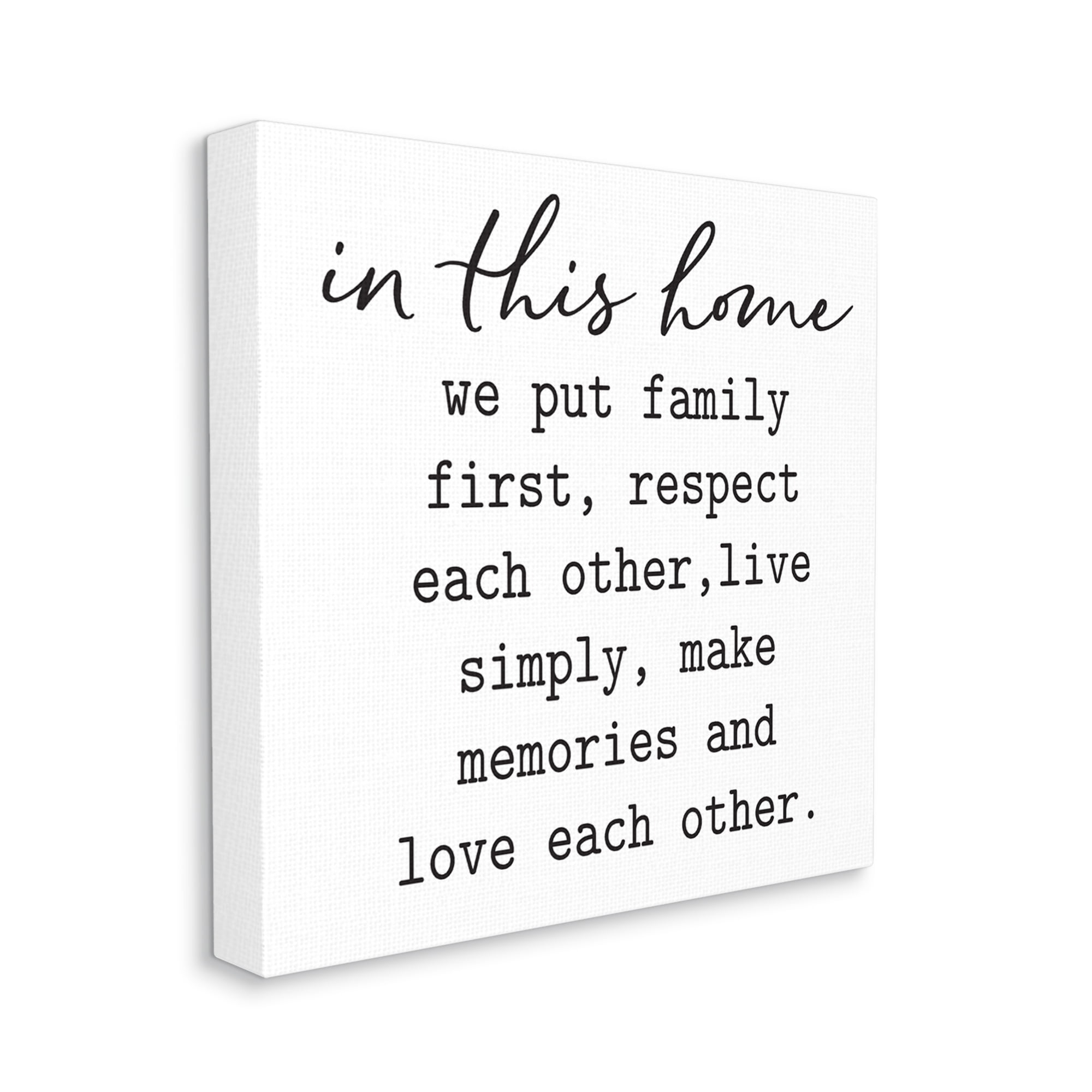 Stupell Industries In This Home Touching Family Quote Casual Design Graphic Art Gallery Wrapped Canvas Print Wall Art, Design by Lettered and Lined