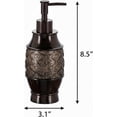 thumbnail image 3 of Dublin Brown Bathroom Soap Dispenser Set of 2 - Decorative 8 Oz. Hand Soap and Lotion Dispenser Set with Durable Matching Pumps - Brown Bathroom Accessories Sets Countertop, 3 of 17