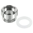 thumbnail image 1 of Adaptador de grifo de rosca macho G1/2 a hembra M22*1.0 de Uxcell, cromado, paquete de 2, 1 of 4