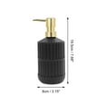 thumbnail image 4 of Unique Bargains 1 Pc Cylinder Texture Soap Dispenser 15.22oz Black Gold Tone, 4 of 6