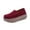 Wine 1, variant on Wensltd Wedge Heel Shoes for Women Fashionable and Comfortable Solid Color Round Toe Casual Soft Soled Shoes
