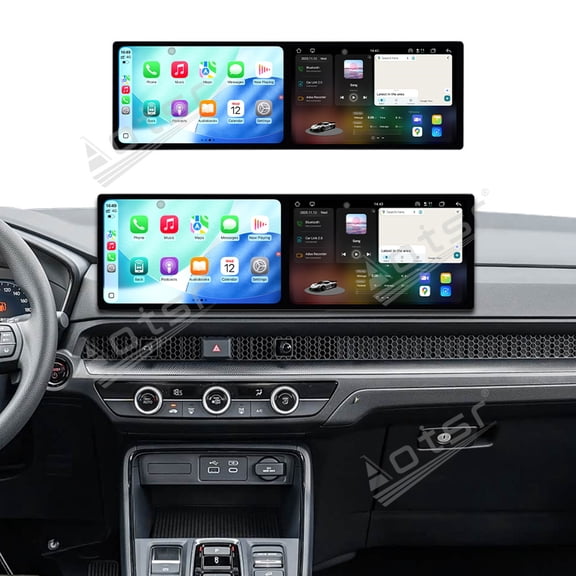 Aotsr Dual 10.1 inch Screen Car Radio for Honda CRV 2023 Android 15 Multimedia Player GPS Navigation Auto DSP Stereo Host