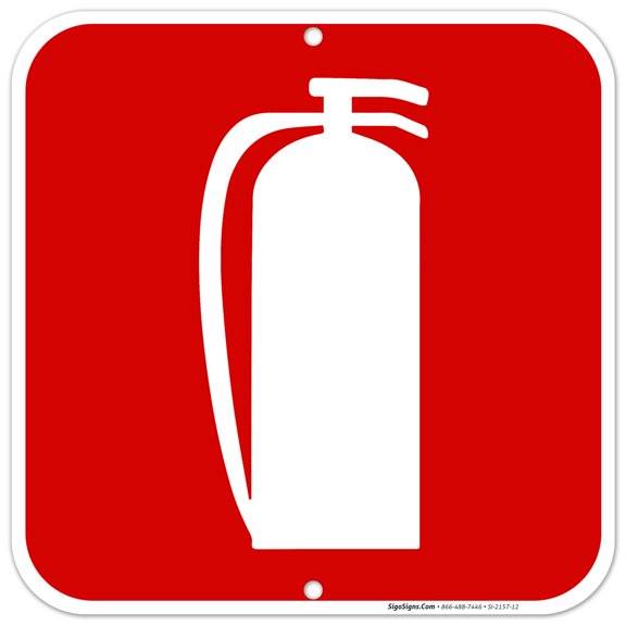 Fire Extinguisher Sign, (SI-2157) 12x12 Aluminum