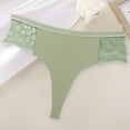 thumbnail image 5 of YWDJ Sexy Thongs for Women Lace Lightweight No Show Sexy Lace Underwear Comfortable and Slim Hollowed Out Solid Panties Briefs Green S, 5 of 5