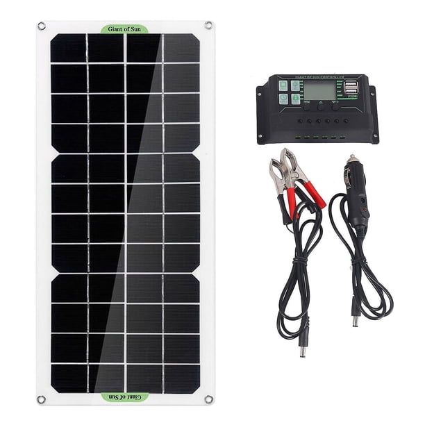 Panel Solar YONGSHENG de 30w para coche furgoneta barco cargador de Batería portátil 12v Con control de 100a
