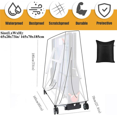 thumbnail image 2 of Waterproof Table Tennis & Ping Pong Table Cover 165x70x185cm Black, 2 of 5