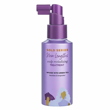 Pantene Gold Series New Lengths Scalp Revitalizing Treatment, 4.2 Fl Oz - Scalp Treatment Infused with Green Tea, Moisturizes, Strengthens and Protects from the Root for Visibly Longer Hair