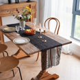 thumbnail image 3 of JUNWELL 1pc Exquisite Vintage French Lace Crochet Table Runner - Elegant Rectangular Polyester Woven Dining Decor for Wedding  Meal  Party  Holiday & Home Decoration with Classic Charm an, 3 of 7