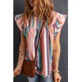 thumbnail image 1 of a.Jesdani Chic Haut à Rayures Multicolores - Démarquez-Vous avec Style!, 1 of 8