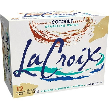 La Croix Sparkling Water Coconut Naturally Essence 12 oz, 24 Cans