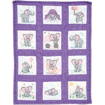 Jack Dempsey Needle Art Elephants Hand Embroidery, White