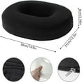 thumbnail image 4 of Donut Pillow, Coccyx Seat Cushion for Tailbone Pain Relief, Back, Hip Pain, Hemorrhoids, Post Surgery, Postpartum Pregnancy, Office Desk Chair, Wheelchair, Travel Memory Foam Black, 4 of 10