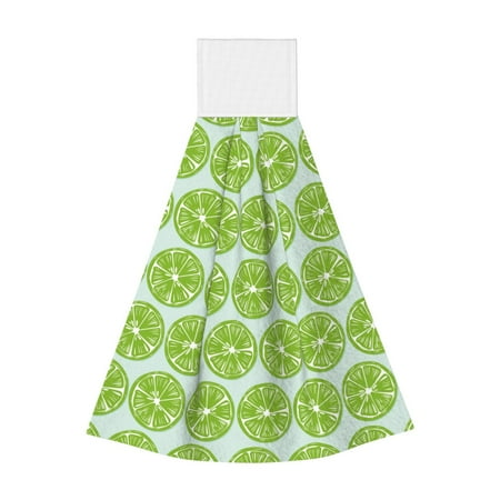 

Wukai Green Lemon Slices Print Kitchen Towels Quick Dry Washcloths Coral Velvet Dishtowels Multipurpose Reusable Cloths Soft Tea Absorbent Cleaning Cloths