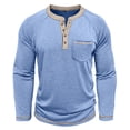 thumbnail image 3 of Akiihool Cotton Tee Shirts Men Men's Long Sleeve Series Graphic Tee Blue,M, 3 of 6