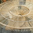 thumbnail image 5 of Arturesthome Japanese Handwoven Large Rattan Pendant Light Living Room Chandelier Lobby lighting, 5 of 6