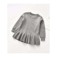thumbnail image 3 of Seyurigaoka Valentine's Day Baby Girls Knitted Sweater Dress Love Heart Print Autumn Princess Dress, 3 of 9