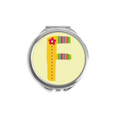 thumbnail image 1 of F Alphabet Fleur Motif Mignon Miroir Compact Rond Portable de Poche Verre, 1 of 3