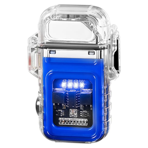 openpig USB Rechargeable Electric Lighter, Windproof Plasma Lighters, Waterproof Flameless Lighter with Flashlight for Hiking, Camping Gear, Survival, E