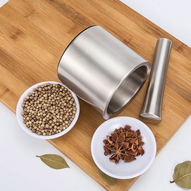 ADDHAT 1Jgo Trituradora De Ajo Manual De Acero Inoxidable Con Para Cocina
