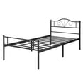 thumbnail image 2 of Geniqua Twin Size Bed Frame Steel Black Foundation Vintage Headboard Footboard Foundation Tool Free No Box Spring Needed, 2 of 8