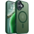 thumbnail image 1 of Entronix Heavy Duty Case For iPhone 16 Plus, Translucent Matte Back, Magnetic Sturdy Case, Green, 1 of 5