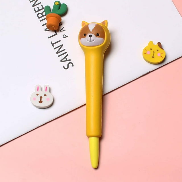 EGNMCR Soft Decompression Student Calligraphy Pen With Exchangeable Elastic Pen slow rebound pen