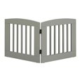 thumbnail image 1 of EF Furniture 252404 24 in. Ruffluv 2 Panel Expansion Pet Gate  Medium - Grey, 1 of 1