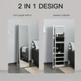 thumbnail image 2 of HOMCOM Armoire à Bijoux avec Miroir Pleine Longueur et Lumières LED, Blanc, 2 of 9