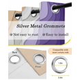 thumbnail image 6 of Purple Coastal Beach Blackout Curtains, Light Blocking Print Window Curtains, Modern Gradient Abstract Sea Waves Thermal Insulated Window Drapes for Living Room Kitchen Cafe 2 Panels, 84"W x 63"L, 6 of 9